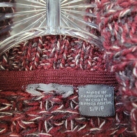 Open Cardigan Shurnk Sleevesless Marble Marron Size Small - Picture 4 of 9